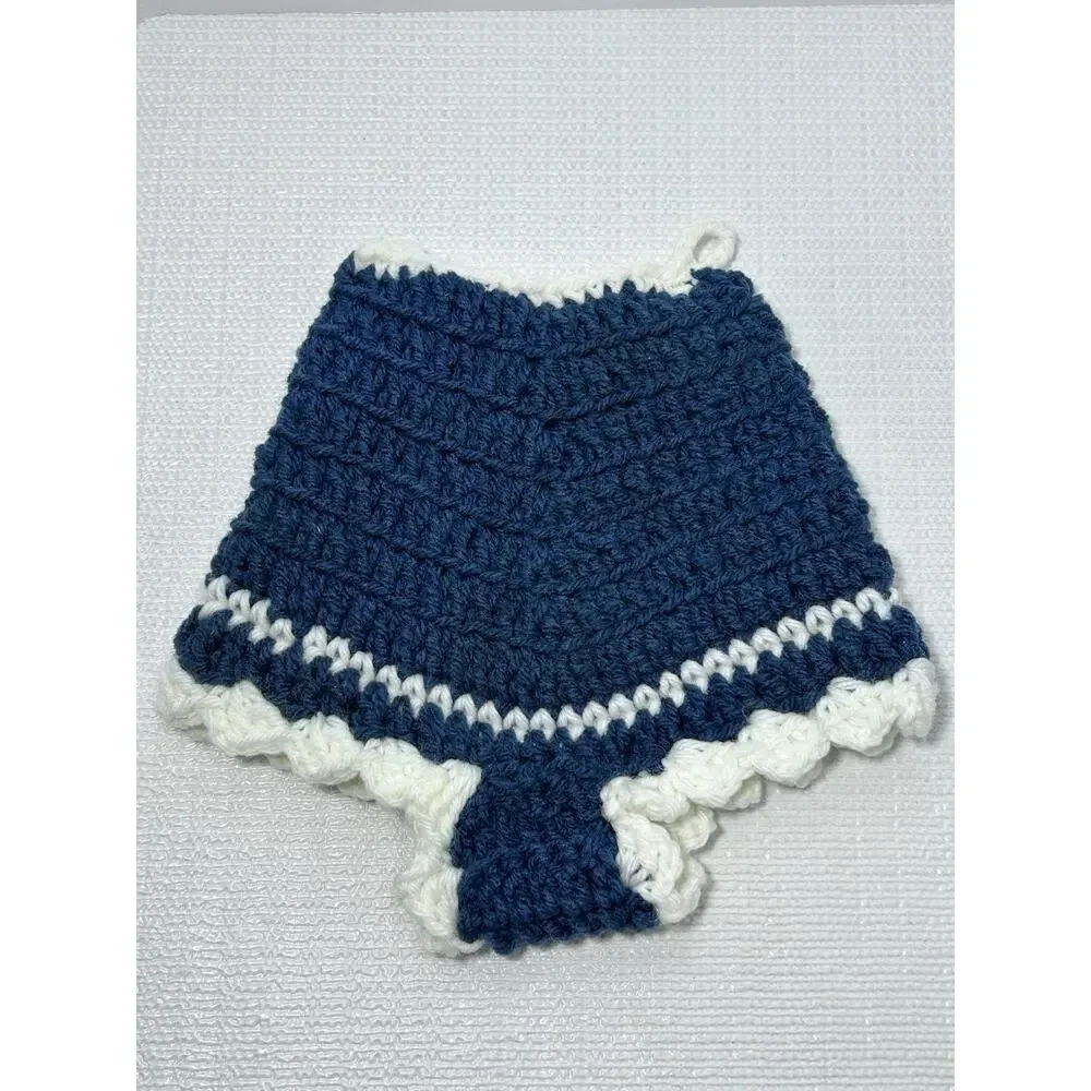 Hand Crocheted Double Thick Hot Pad Pot Holder Pair‎ VTG Granny Core Underwear